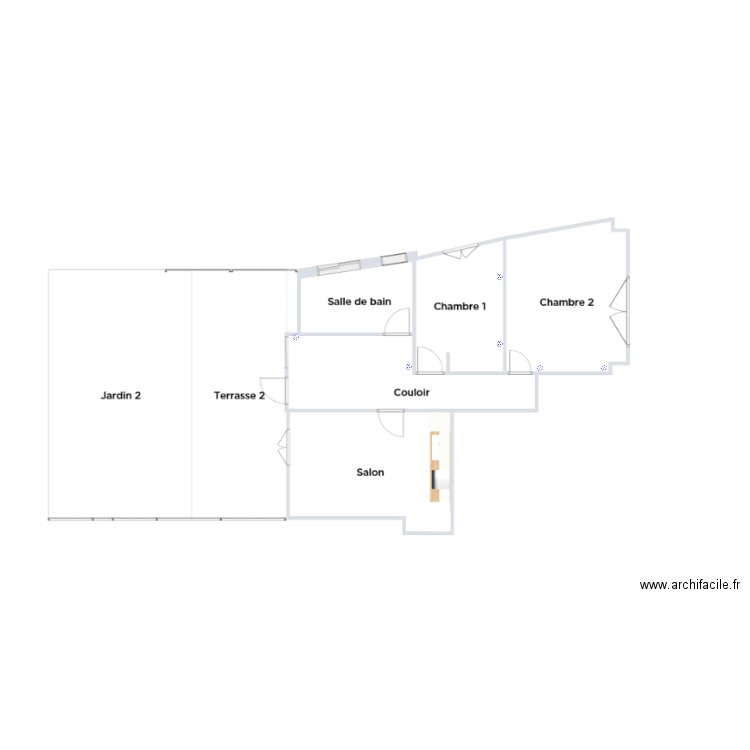 RdC Droit. Plan de 0 pièce et 0 m2
