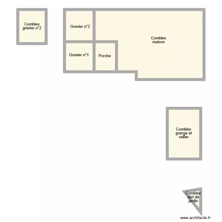 lambert dependances etyge. Plan de 7  et 118 m²