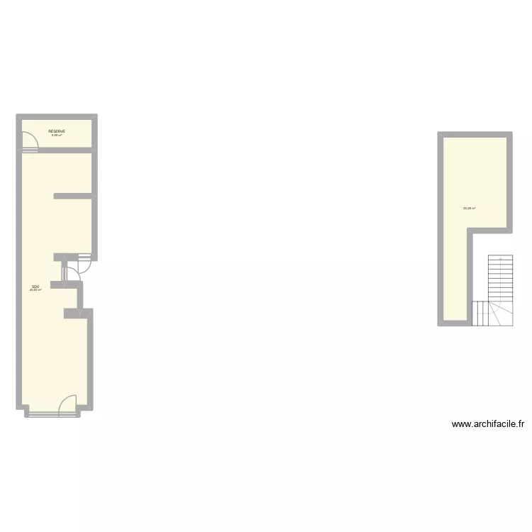 SISTERETTES. Plan de 3 et 71 m² SISTERETTES. Plan de 3 et 71 m²