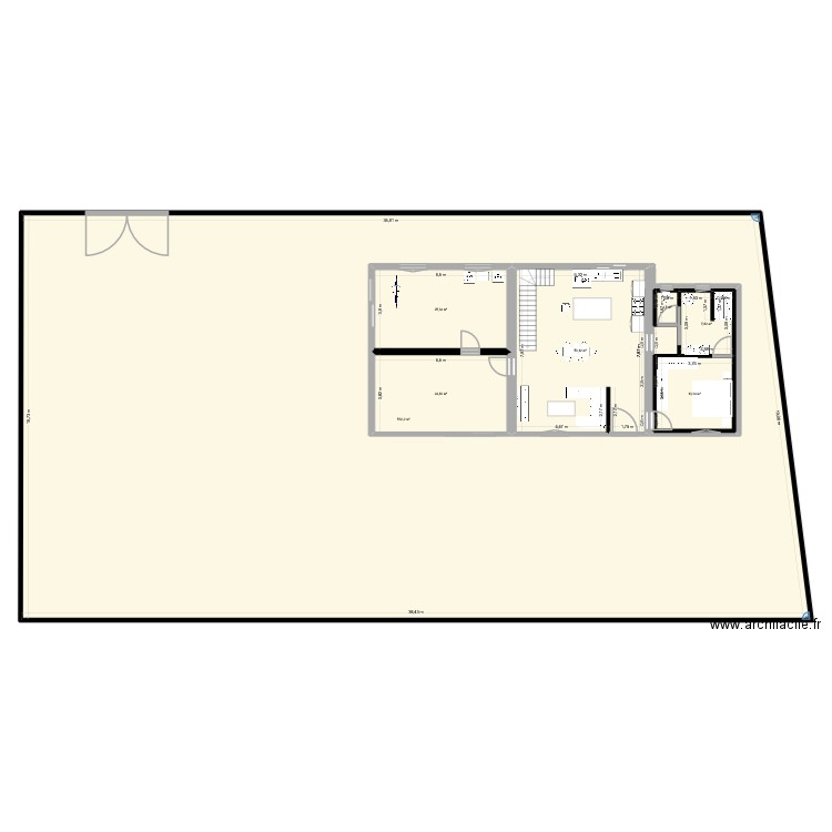 grange Jumper. Plan de 7 pièces et 856 m2