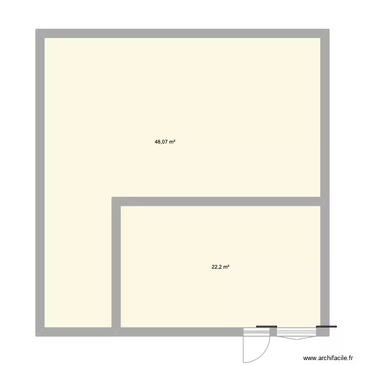 batig. Plan de 2  et 70 m²