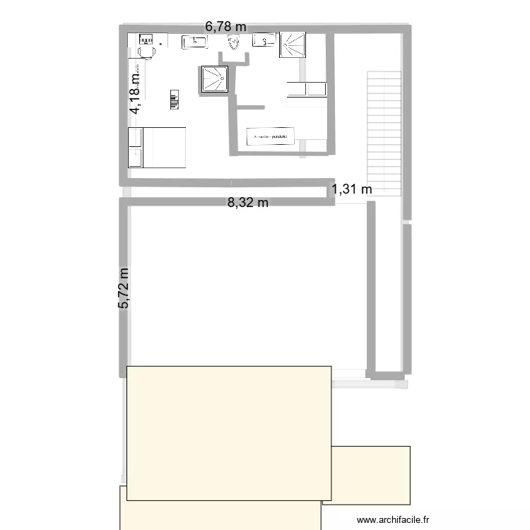 larbaud 2. Plan de 3  et 144 m²