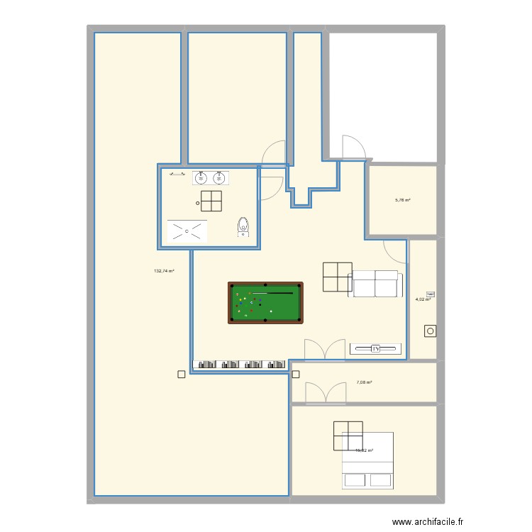 Maison Pagny R+1 Projet 3. Plan de 5 pièces et 166 m2