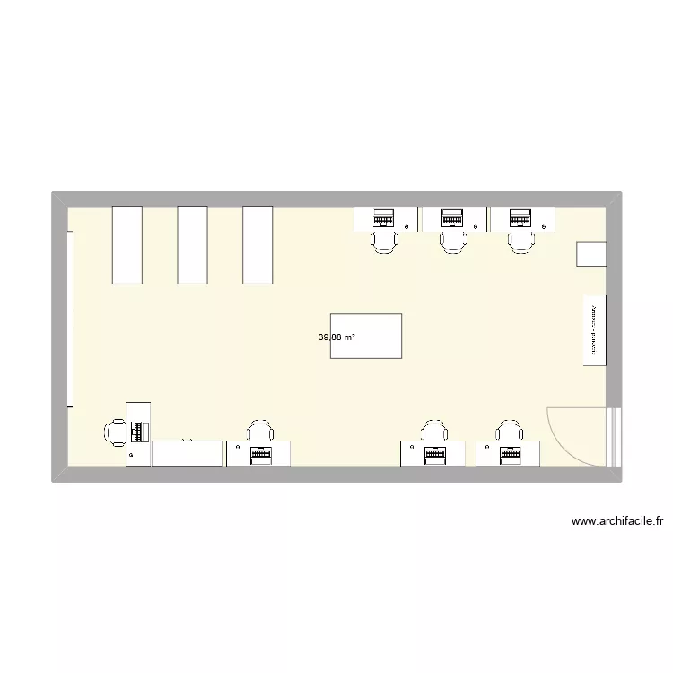 plan  piece EE. Plan de 