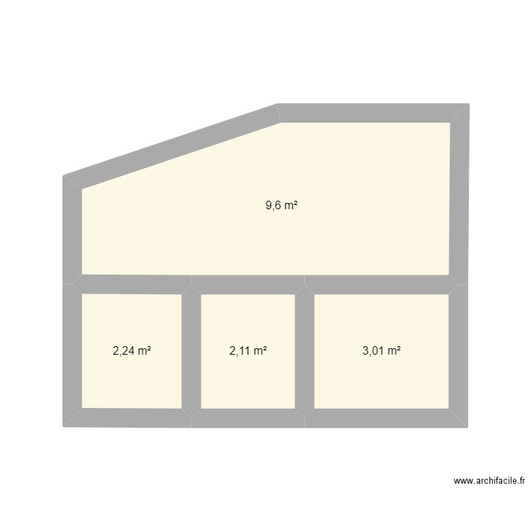plan2. Plan de 4 pièces et 17 m2