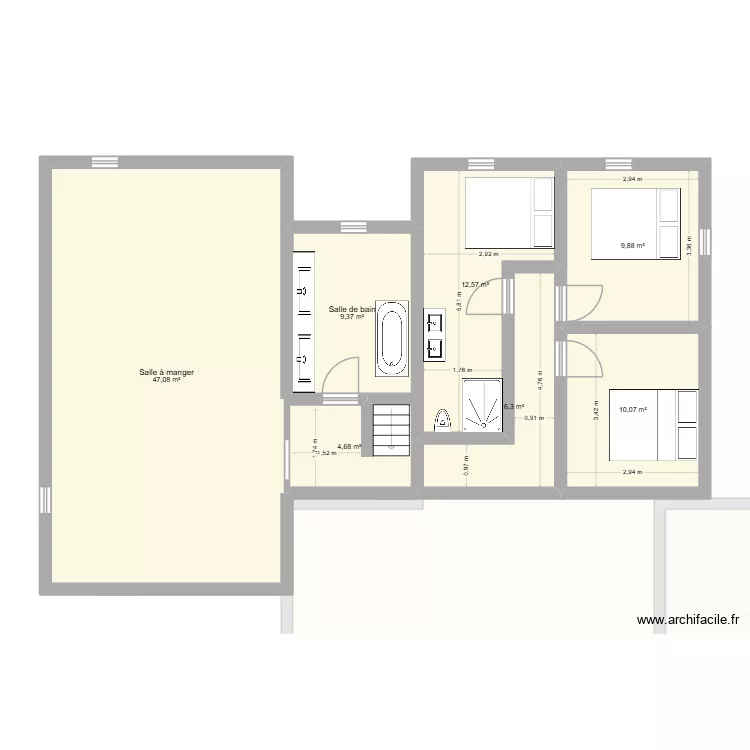 montagnac idee ,1. Plan de 11 pièces et 267 m²