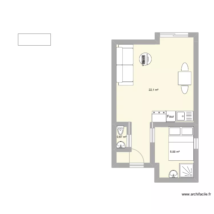 antibes. Plan de 3  et 29 m²