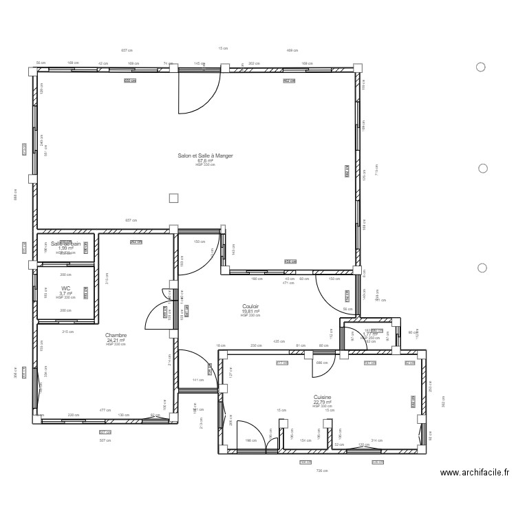 PLAN RDC EN COURS. Plan de 7 pièces et 142 m2