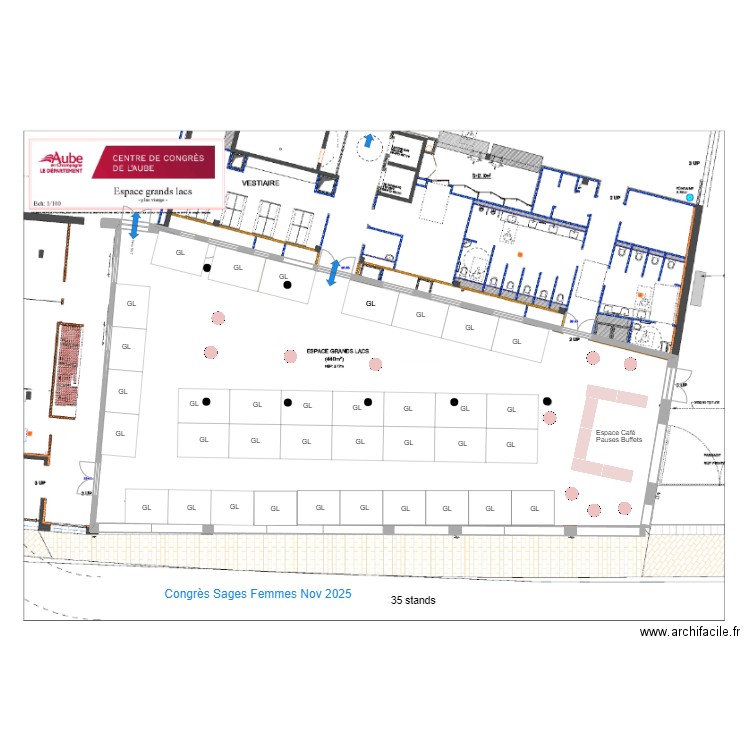 grands lacs Congrès Sages Femmes Nov 2025 35 stds. Plan de 0 pièce et 0 m2
