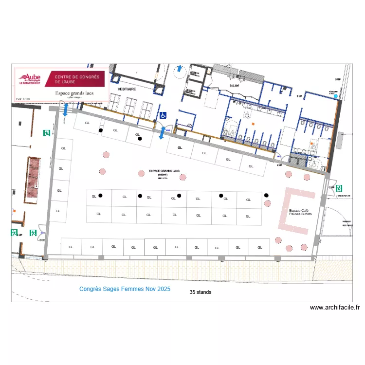 grands lacs Congr&egrave;s Sages Femmes Nov 2025 35 stds. Plan de 