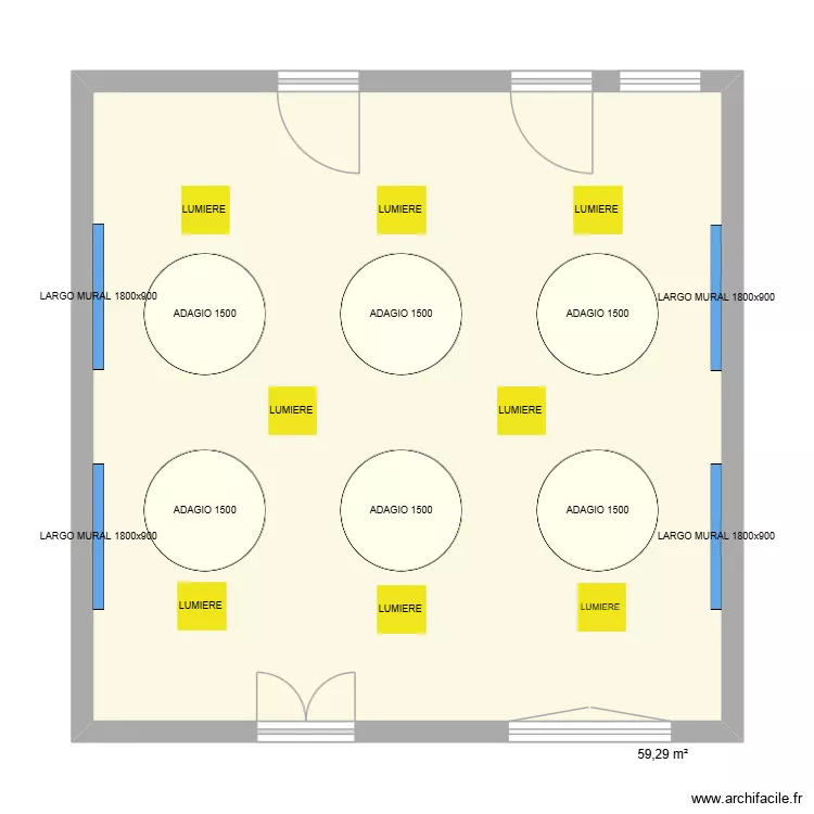 CANTINE - MAIRIE DE COULMIERS. Plan de 