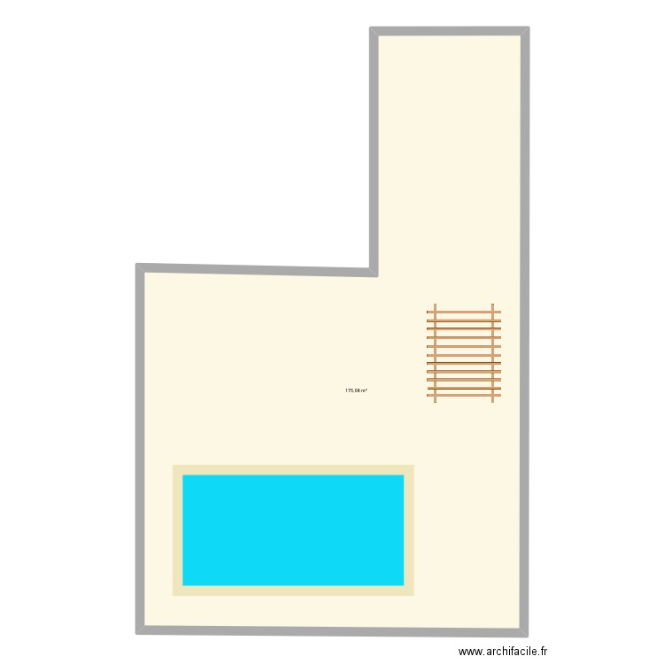 Extérieur. Plan de 1 pièce et 175 m2