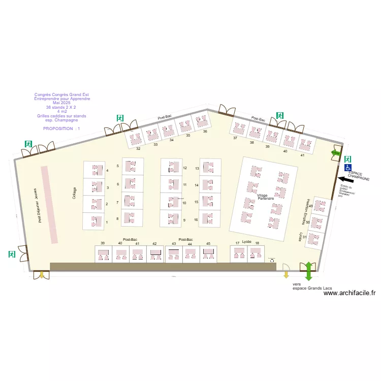 Congr&egrave;s Entreprendre pour apprendre 2025  espace champagne prop 1. Plan de 
