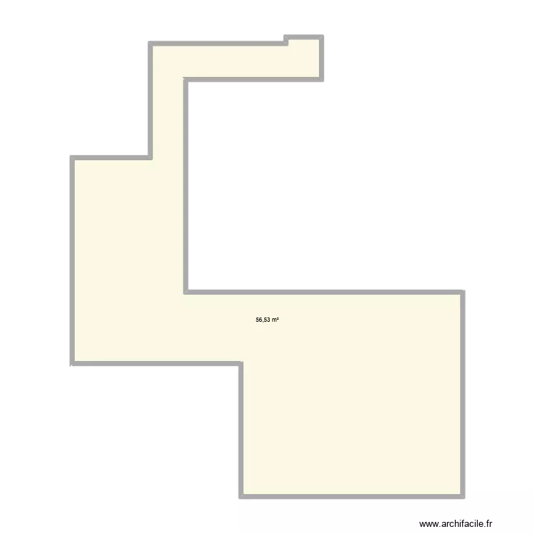 Terrasse Bexairas. Plan de 1  et 57 m²