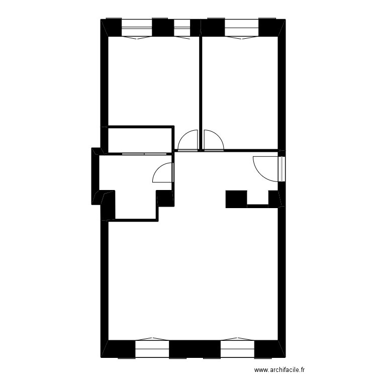 ARALDI. Plan de 5 pièces et 64 m2