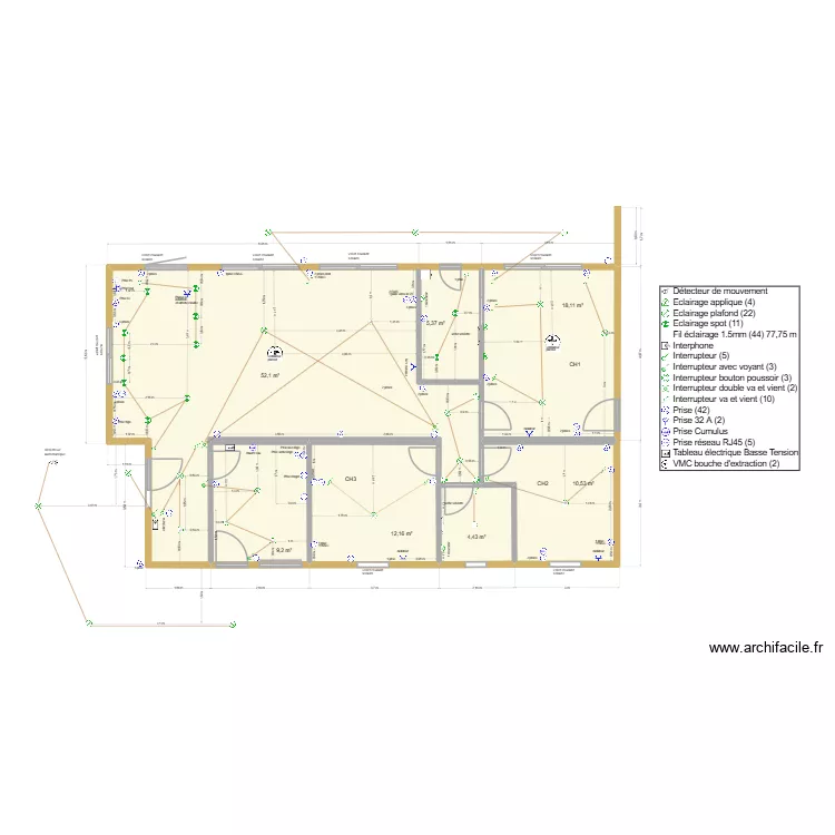 construction maison bois amilly emplacement &eacute;lec. Plan de 7  et 112 m²