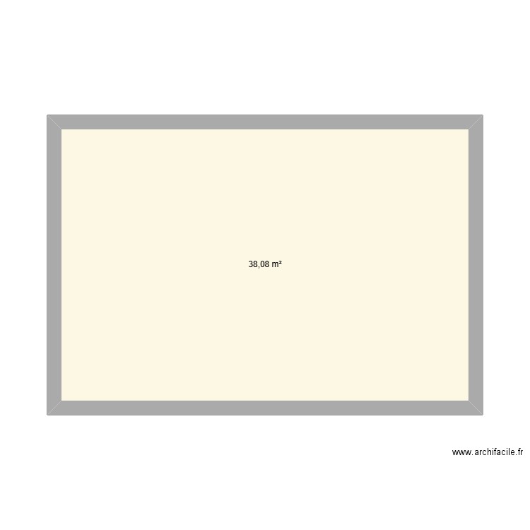 plan maison test. Plan de 1 pièce et 38 m2
