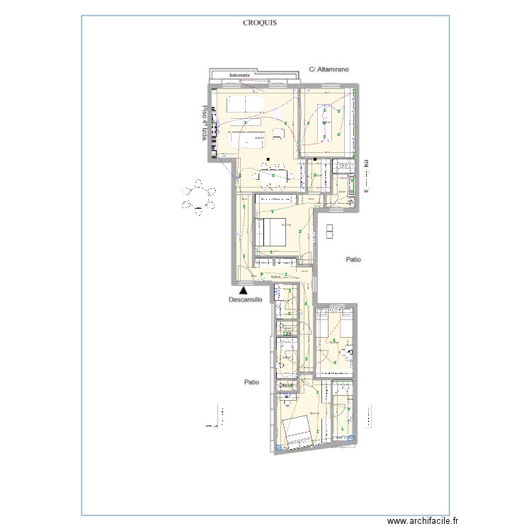 Altamirano 37 5.0 ILUMINACION. Plan de 13 pièces et 130 m2