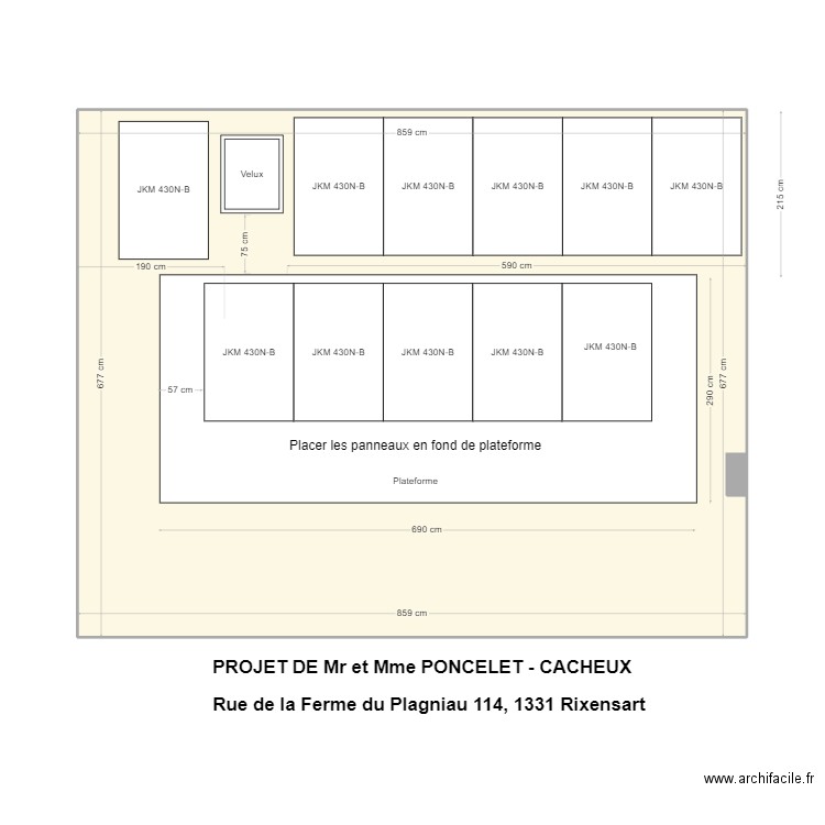 Poncelet Cacheux - Rixensart. Plan de 0 pièce et 0 m2