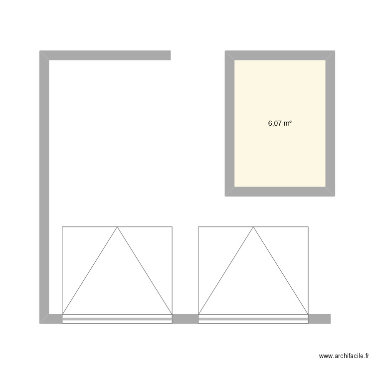 garage 2. Plan de 1 pièce et 6 m2