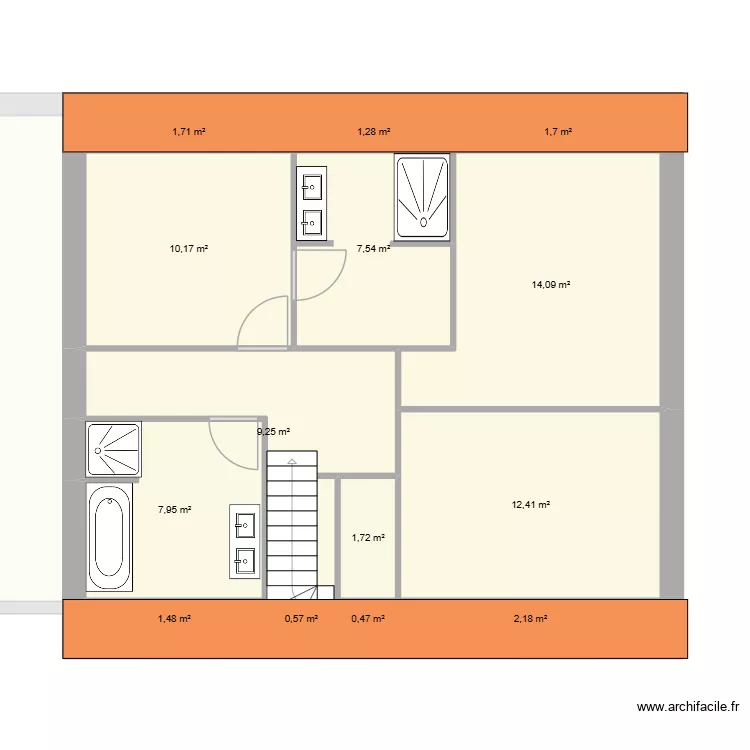 gobert. Plan de 19  et 173 m²