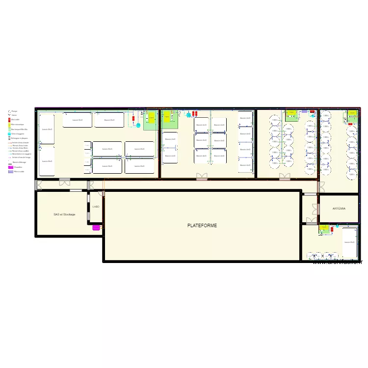 Plan de masse Grossissement. Plan de 