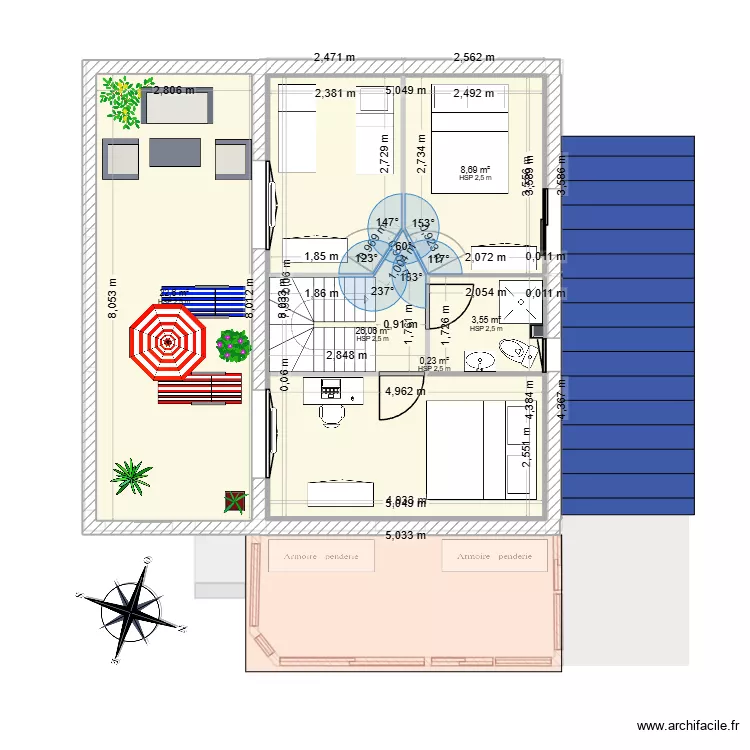 Maison la salle. Plan de 
