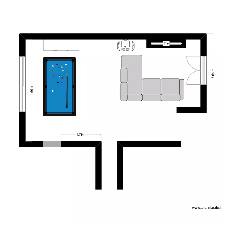 Salon. Plan de 
