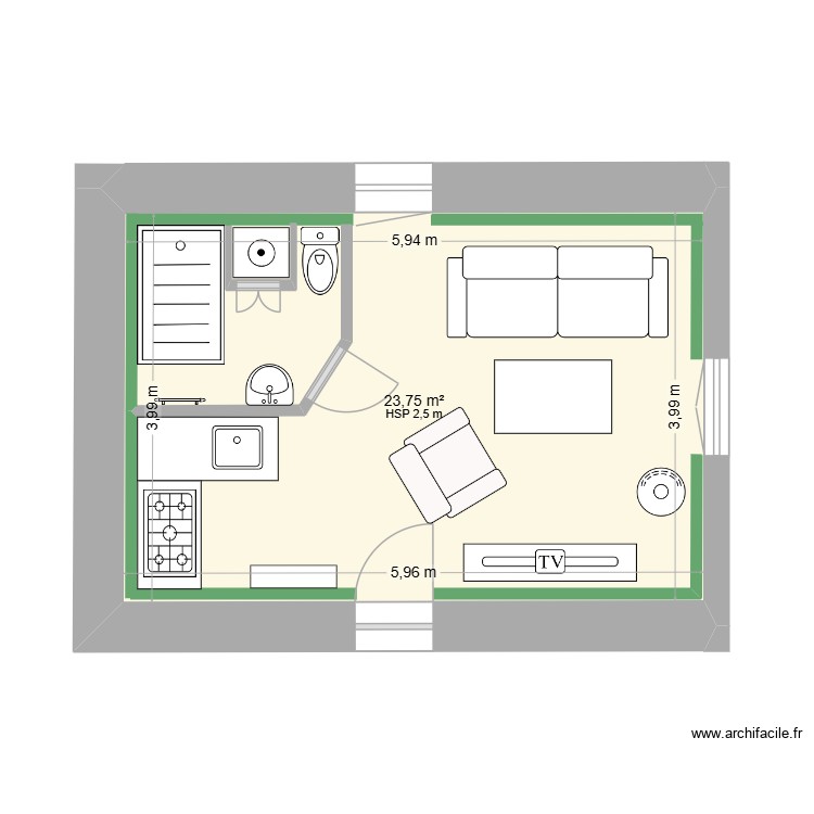 Petite maison. Plan de 0 pièce et 0 m2