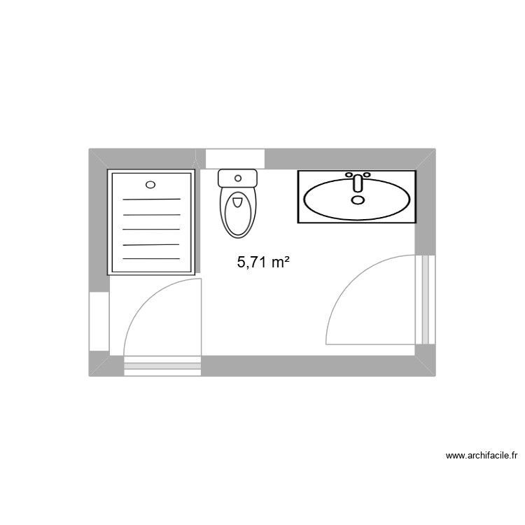 sdb \" invit&eacute;s \" rdc. Plan de 0 pièce et 0 m2
