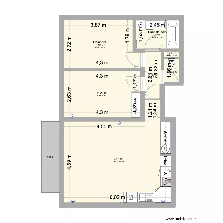 SAINT GERMAIN. Plan de 7 Pièces et 59 m² SAINT GERMAIN. Plan de 7 Pièces et 59 m²