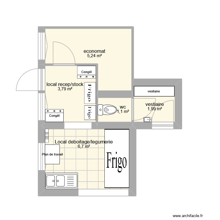 vestiaire bel air. Plan de 0 pièce et 0 m2