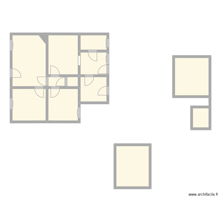 SALIEGE - PETIT QUEVILLY. Plan de 13 pièces et 80 m2