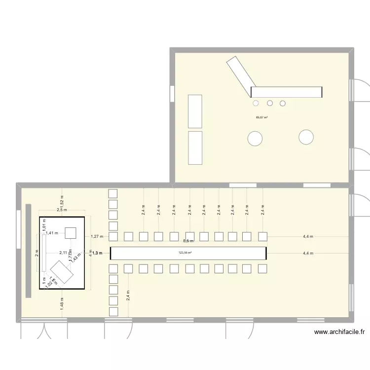 cérémonie A&S. Plan de 2 Pièces et 189 m² cérémonie A&S. Plan de 2 Pièces et 189 m²