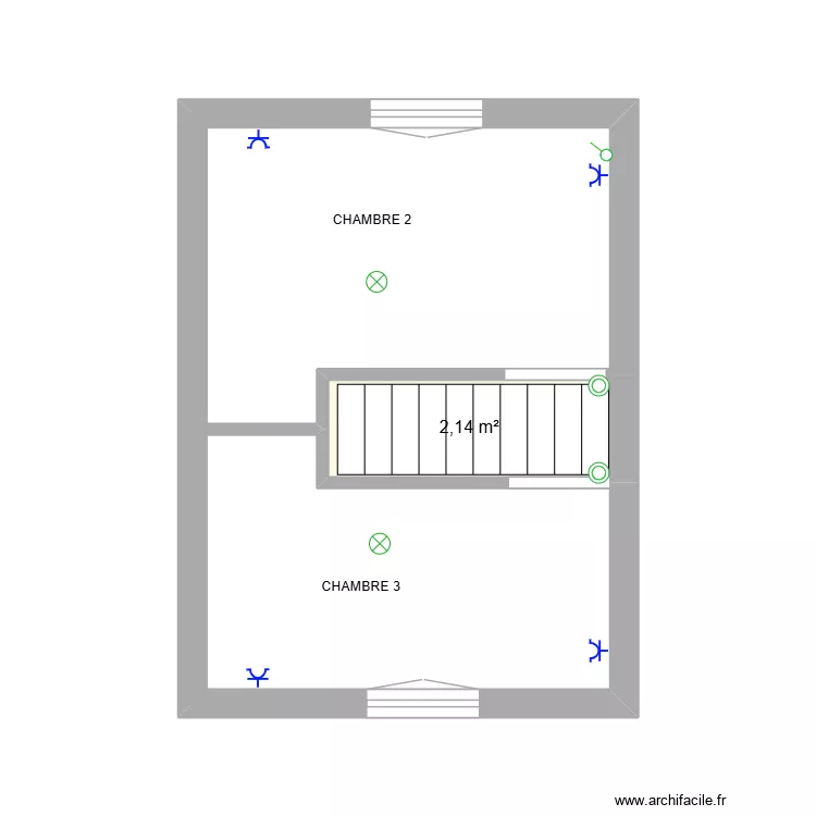 CHABEUIL ETAGE. Plan de 1 Pièce et 2 m² CHABEUIL ETAGE. Plan de 1 Pièce et 2 m²