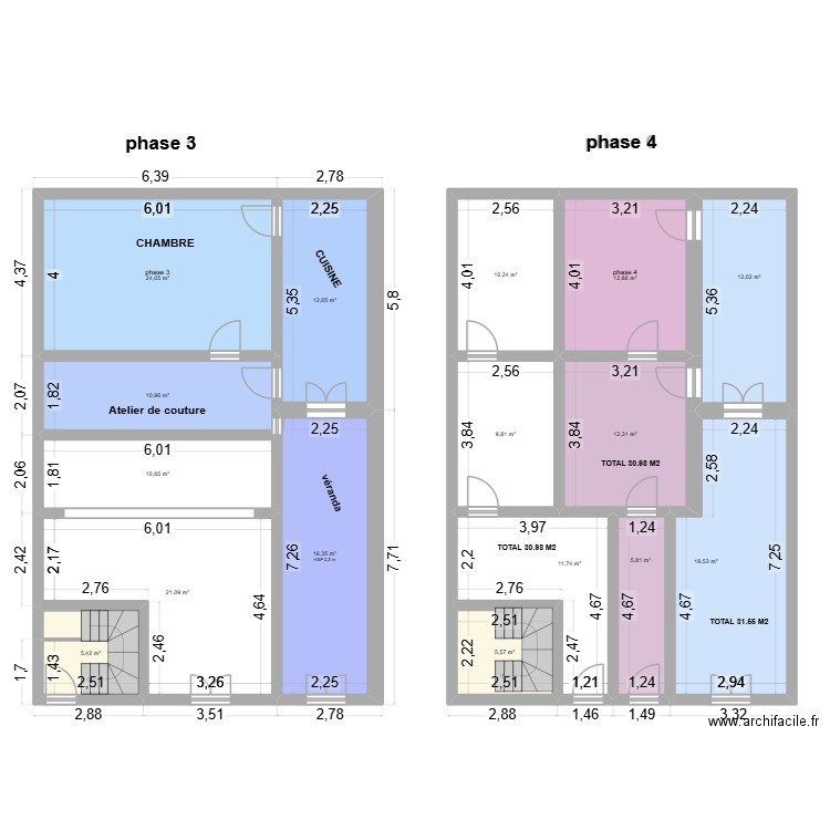 AICHOUCHA & KHEMAIES. Plan de 70 pièces et 1130 m2