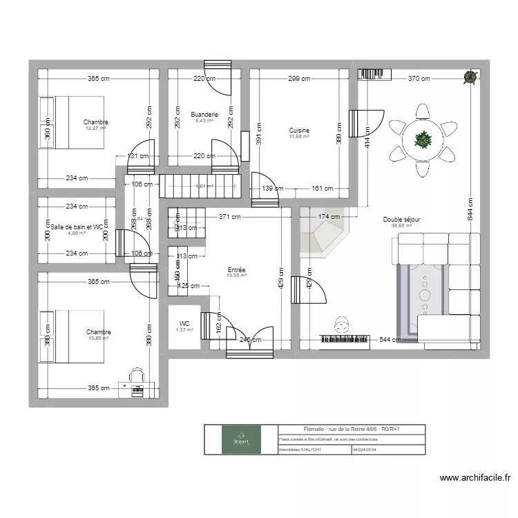 FLE REI 48 6 R+2. Plan de FLE REI 48 6 R+2. Plan de