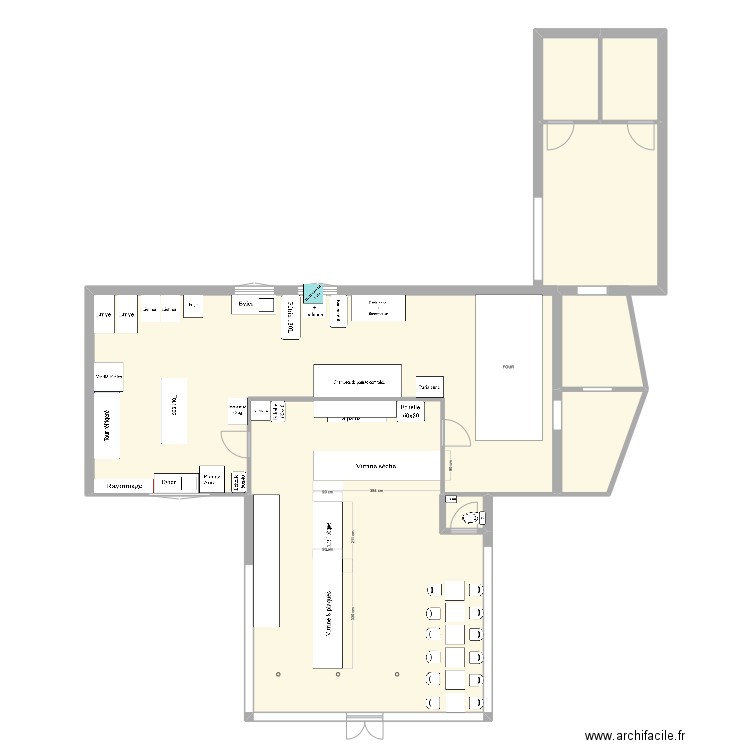 BOULANGERIE NOUSTY. Plan de 8 pièces et 165 m2