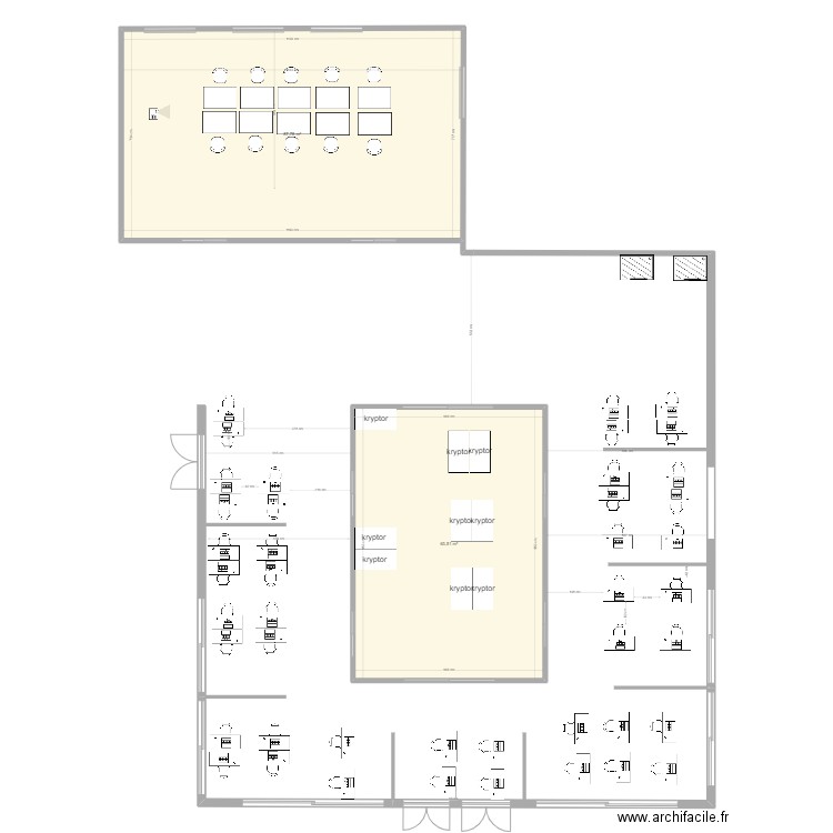 bloc 6 R et D projet 03 2024. Plan de 2 pièces et 151 m2