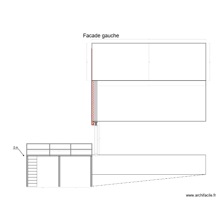 Crupet Coupe baie vitr&eacute;e. Plan de 