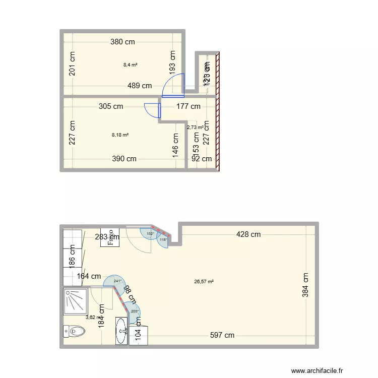 BOUSSAGET PROJET V1 DEUX CH.. Plan de 