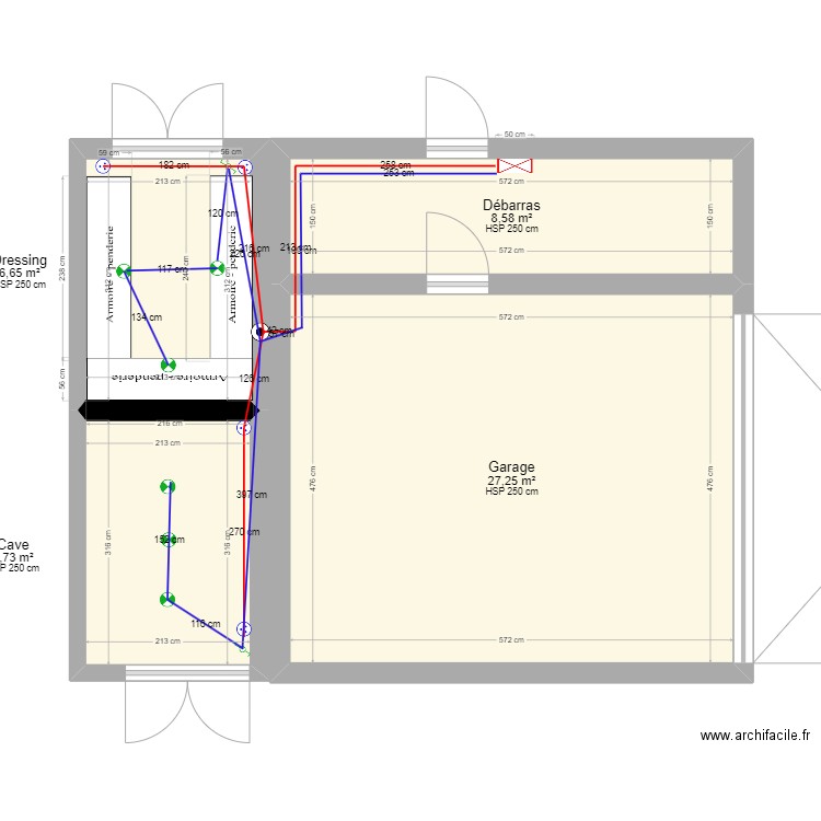 extension. Plan de 0 pièce et 0 m2