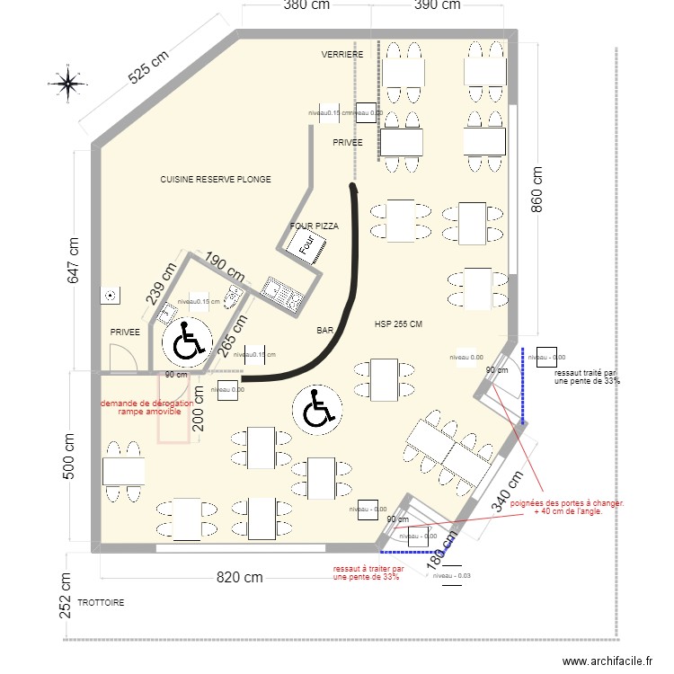 ALTRIUM travaux . Plan de 2 pièces et 164 m2