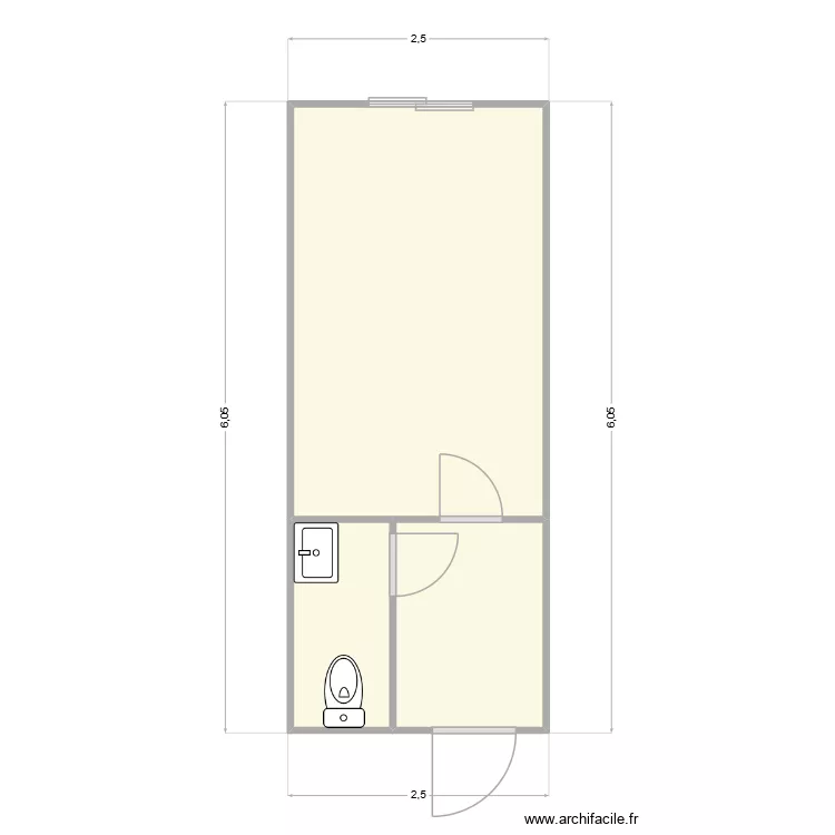 LEURENT SOPHIE CHANTIER DARDILLY. Plan de 3  et 14 m²