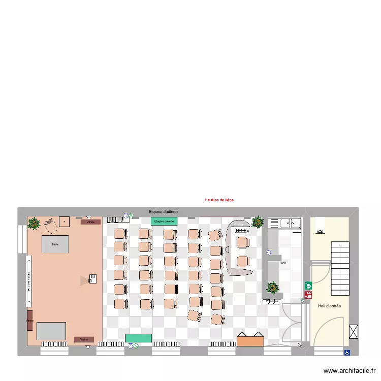 Salle Jadinon Situation Reunion 3. Plan de 3  et 80 m²