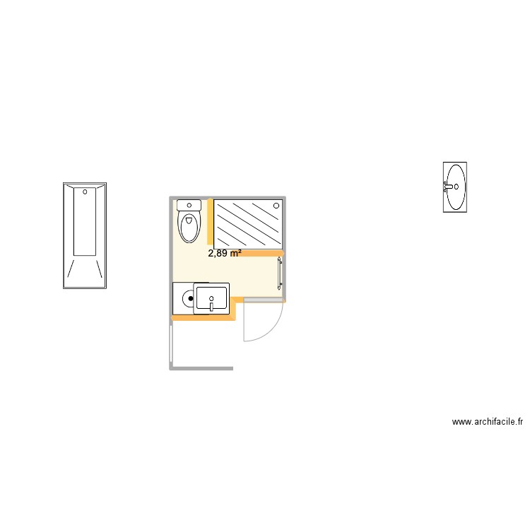 SDB V3. Plan de 0 pièce et 0 m2