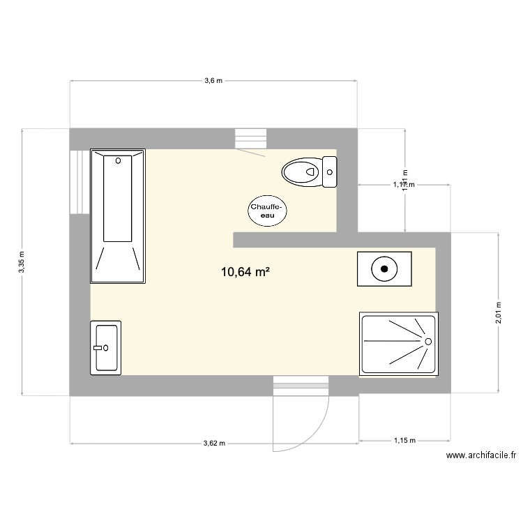 Siaules 2 - modification. Plan de 1 pièce et 11 m2
