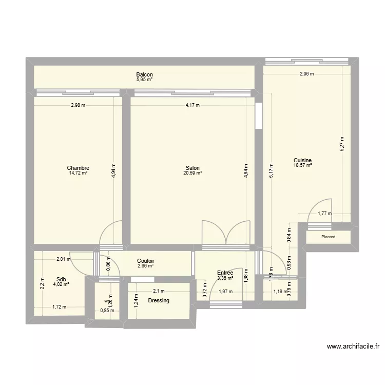 Appart titouan et josette. Plan de 10  et 74 m²