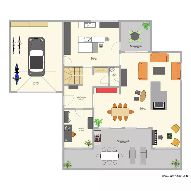 Embourg 1er avec cotes. Plan de 