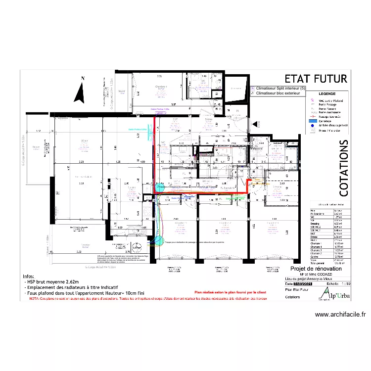 Codazzi Clim Annecy Le Vieux. Plan de 